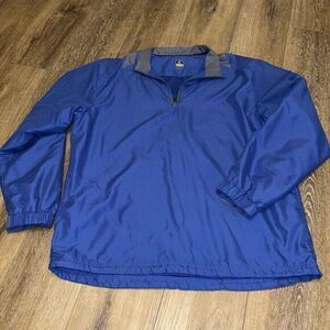 PGA TOUR‎ Men's Long Sleeve Quarter Zip Pullover Large Royal Blue Mesh Lined